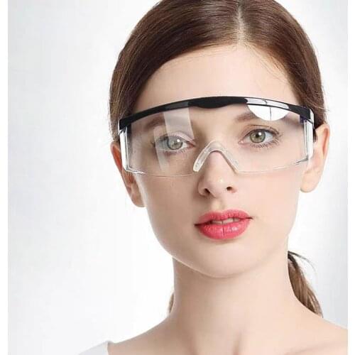 New Safety Glasses Lab Eye Protection Protective Eyewear Clear Lens Workplace Safety Goggles Anti-dust Supplies