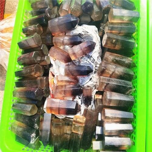 Wholesale price 1kgs Natural yellow fluorite Point Wand Tower Single Point Crystal Obelisk Healing Crystal Gemstone Decoration