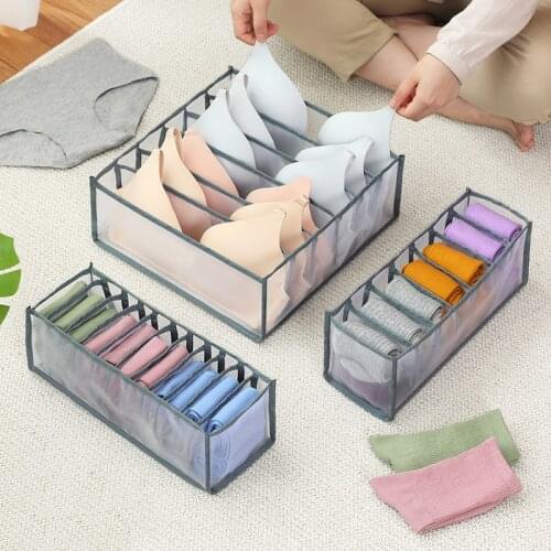 Underwear Bra Organizer Storage Box 5 Colors Drawer Closet Organizers Boxes For Underwear Storage Scarfs Socks Bra Collect 1/3pc