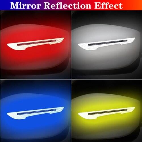 A Pair Car Rearview Mirror Reflective Bumper Warning Sticker For Peugeot 206 207 208 301 307 308 408 407 508 2008 3008 4008 5008