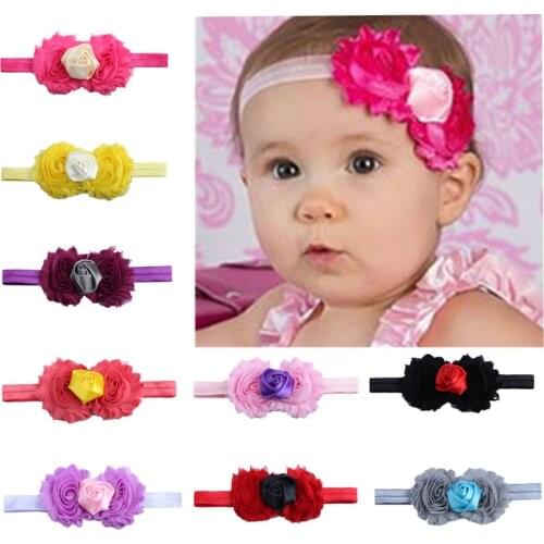 1 PCS Rose Flower Newborn Headwear Headwrap Band Hairband Gift Toddlers Clothes Baby Girl Headband Infant Hair Accessories