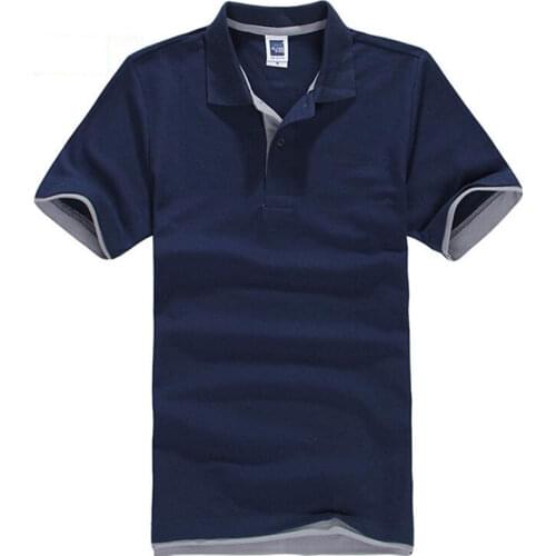 Polo Shirt Mens Short Sleeve Turn-over Collar Slim Tops Casual Breathable Solid Color Casual Shirts Summer Camisa Masculina