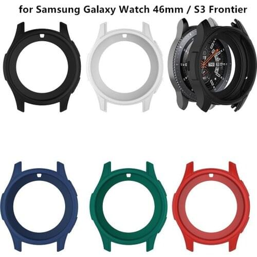 High Quality Soft Silicone Shell Protective Frame Case Cover Skin For Samsung Galaxy Watch 46mm for Gear S3 Frontier 200pcs DHL