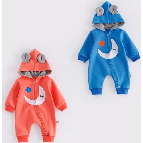 1PCS Baby Romper Children Cute Rabbit Hooded Long Sleeve Jumpsuit Cotton Newborn Baby Rompers Kids Climbing Clothes