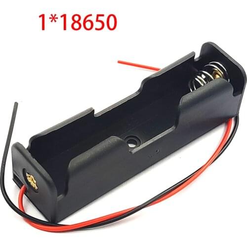 10Pcs18650 Battery Case Single Slot Mobile Battery Clip Case Holder With Wire Leads DIY