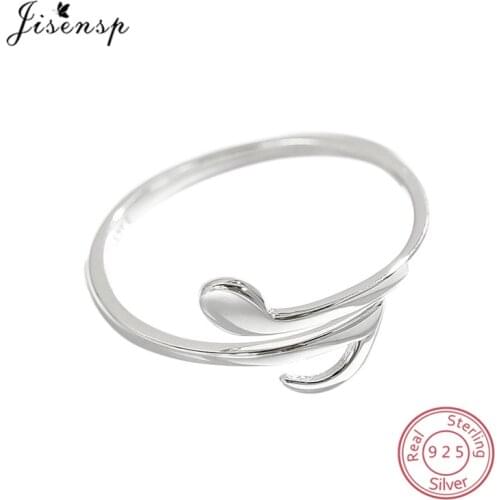 100% 925 Sterling Silver Musical Note Open Ring for Women Fashion Music Cocktail Party Open Ring Adjustable Jewelry Bijoux Femme