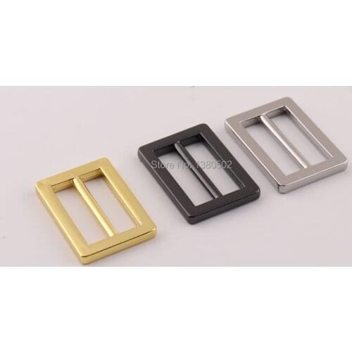 20PCS/lot Gunmetal/Gold /SilverColor Metal Slider Tri Glide Adjustable Buckles for Backpack Straps Webbing accessories