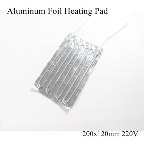 200x120mm 220V Aluminum Foil Heating Pad Rubber Heat Mat Heated Bed Plate Heater Self-adhesive Flexible Waterproof 3D Printer