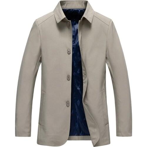 2020 New Fashion business Men jacket long sleeves turn down collar spring autumn blouse tops jacket coat outfit single-breasted