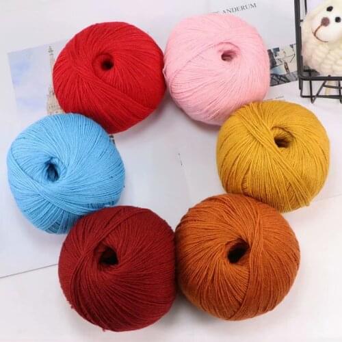 6pcs Cashmere scarf wool fine hand-woven thread material surrounds the neck line yarn for knitting cotton yarn