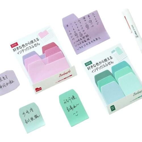 60 Sheet Cute Sticky Notes Sticky Note Self-stick Pad Note 20 Sheet/pad Kawaii Journaling Stationery Papeleria Y Oficina