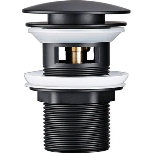 Accessories Bathroom Sink Pop-Up Matte Black Waste Pipe First-Class Stopper Strainer with Hole Sewer Plug