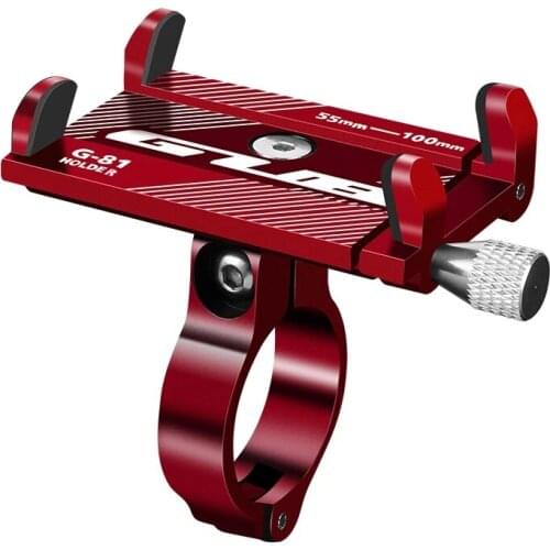 Aluminum Bike Phone Holder For 3.5" to 7.5" Phone Bicycle Stand Scooter Motorcycle Mount Support Handlebar Clips