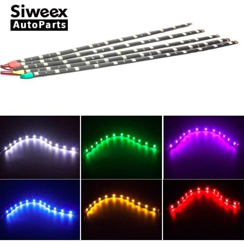 Car LED Strip Bulb 30CM 5050 12 SMD Waterproof Daytime Running Lights Decoration Silicone Fog Lamp 12V DC