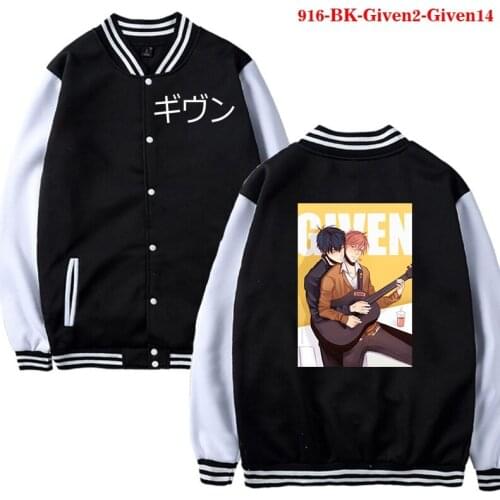 Hot Sale Baseball Jacket Anime Given Print Men Jackets Winter Casual Uniform Cosplay Streetwear Given Anime Women Swearshirts