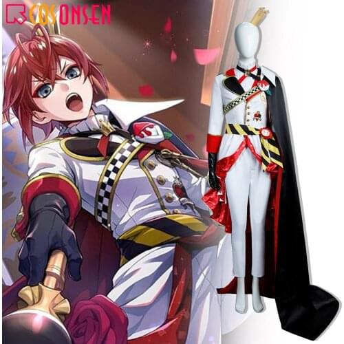 Game Twisted Wonderland Alice in Wonderland Riddle Rosehearts Cosplay Costume Adult White Uniform Jacket Cloak COSPLAYONSEN Made
