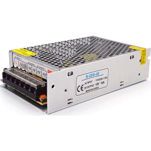 12V Power Supply Transformer 12 Volt 10A 120W AC DC 110V 220V To 12V 10A Switching Power Source Adapter For LED Strips light