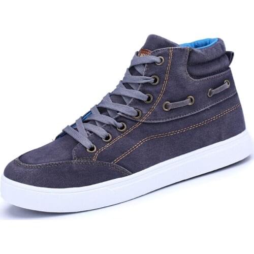 Korean Version Of The Autumn Mens Canvas Shoes Trend Spring Trend Mens High Youth Casual Shoes