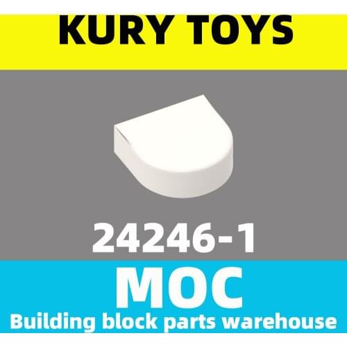Kury Toys DIY MOC For 24246 Building block parts For Tile, Modified 1 x 1 Half Circle Extended (Stadium) For Plate