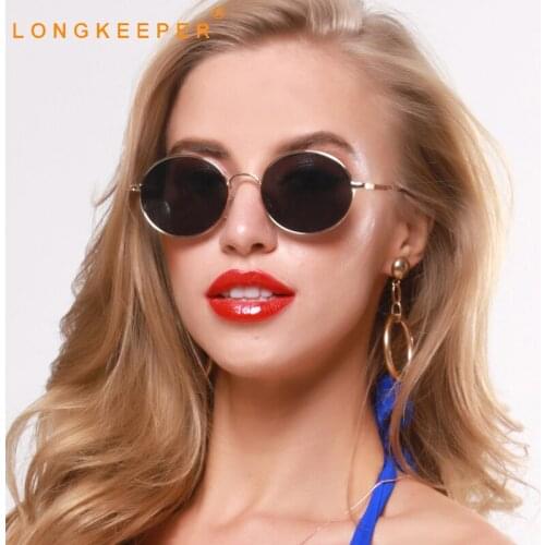 Vintage Metal Round Sunglasses Women Men Classic Small Frame Sun Glasses Brand Designer Female Black Driving UV400 Shades