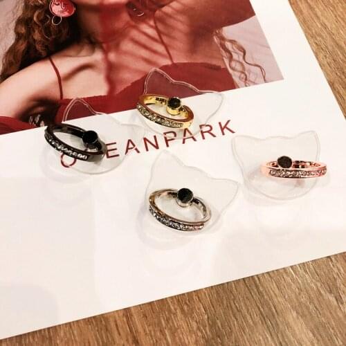 Metal Unique Rhinestone Mobile Phone holder Finger Ring Universal Transparent Phone Ring Holder Stand suporte celular for iPhone
