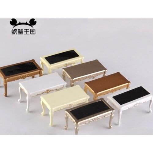 1pcs Palace Table model interior furniture European style dining table Dollhouse Mini Furniture Miniature Doll accessories