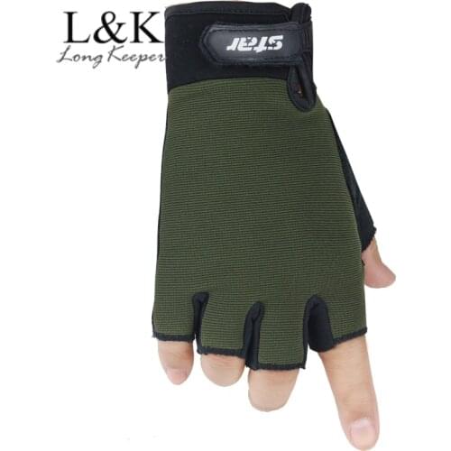 Cool Men Women Half Finger Glove Military Army Green Camo Mittens Kids Anti-skid Cycling Bike Gym Fitness Sports Gloves Luvas