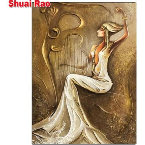 New square round Drill Diy Diamond Painting White abstract woman Cross Stitch Kits 5D Diamond Mosaic Embroidery Mosaic Decor