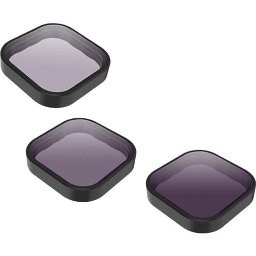 TELESIN 3 in 1 ND8 ND16 ND32 Lens Filter Set Accessory Replacement for GoPro Hero 9 Black Action Camera