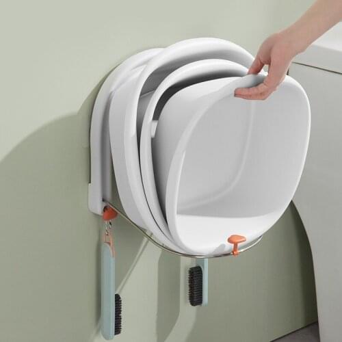 Rainbow Shape Cloud Wall-Mounted Self Adhesive Foldable Washbasin Rack Cleaning Brush Hook Universal Bathroom Storage Rack