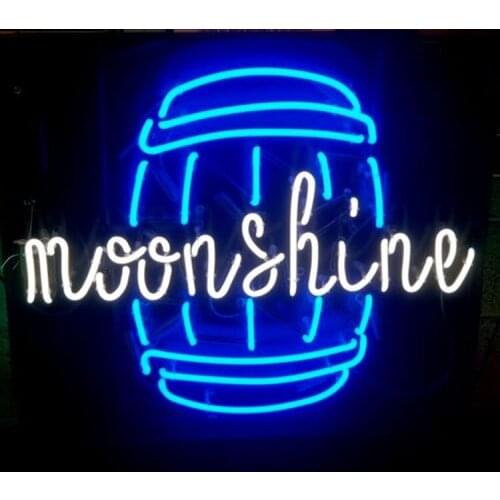 Neon Sign For MOONSHINE Cask Commercial Beer bar decora Lamps resterant light Hotel custom free diner food Impact Attract light