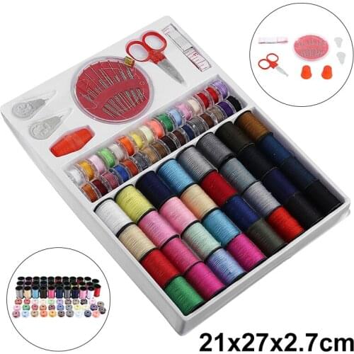 New 100Pcs Sewing Machine Thread Set Sewing Machine Spool Bobbin Reel Tool Mixed Color Hand Embroidery Household Sewing Kit