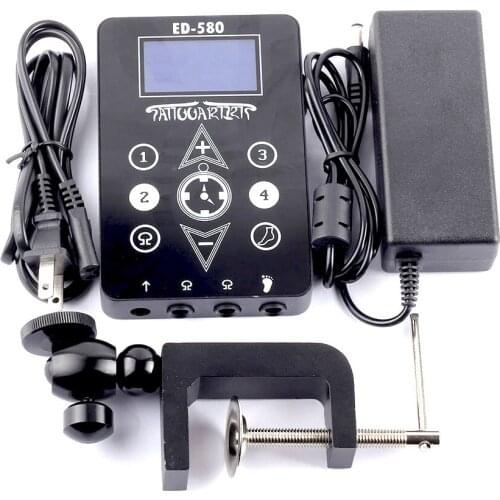 New Style LCD Touch Screen ED-580 Tattoo Power Supply Tattoo Foot Switch Beauty Tool