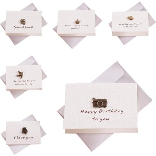 Greeting Card With Envelope Post Card For Birthday Christmas Valentine' Day Party Wedding Decoration Postcards Thank You Cards