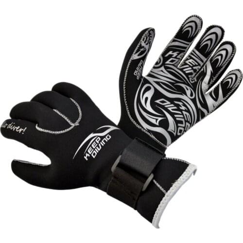 3MM Neoprene Scuba Dive Gloves Snorkeling Equipment Anti Scratch Keep Warm Wetsuit Material Winter Swim Spearfishing KEEP DIVING