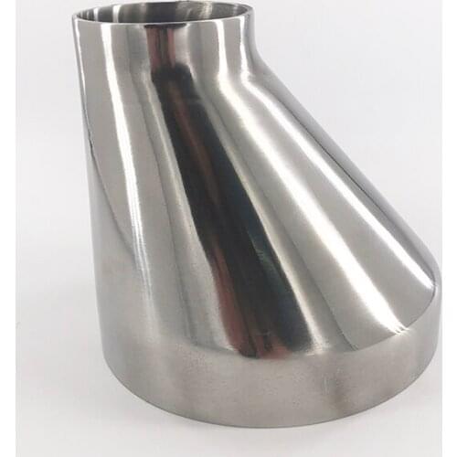 Sanitary stainless steel 304 O.D 38-63 mm welding eccentric Size head Sanitary Eccentric Reducer Polished mirror reducer