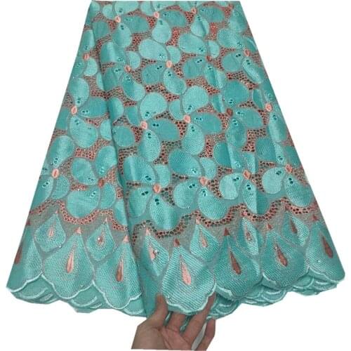 SJ Lace 2021 Design Swiss Voile Lace In Switzerland High Quality Cotton 5yards Nigerian Dry Lace Fabric African French t3-19