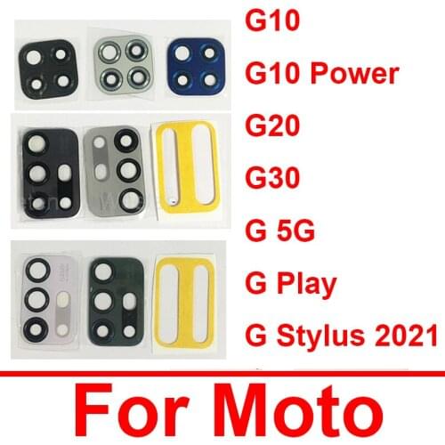 Back Rear Camera Glass Lens For Motorola MOTO G10 G20 G30 G 5G G Play E 2020 E7 Plus Camera Glass Lens With Adhesive Sticker