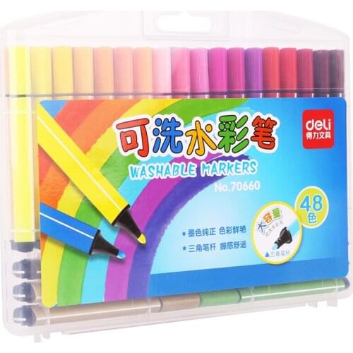 DL 70660 trigonometric rod water color pen 48 color false swallow prevent asphyxiation can wash multi trigonometric rod