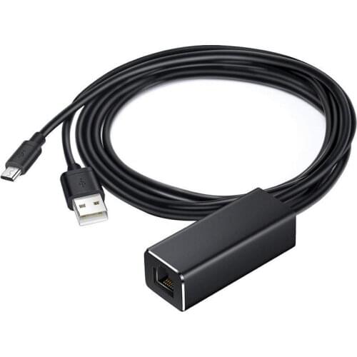 10/100 Mbps USB Ethernet Adapter for Chromecast Micro USB2.0 To RJ45 for Fire TV/Google Chromecast TV Stick USB Network Card