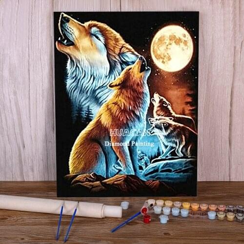 Wolf Animal DIY Painting By Numbers Set Acrylic Paints 40*50 Paiting By Numbers New Design Adults Drawing