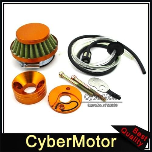 Gold Racing Carburetor Air Filter Adapter Fuel Hose For 23 33cc 43cc Big Foot Blade Goped 47cc 49cc Pocket Bike Kids ATV Dirt