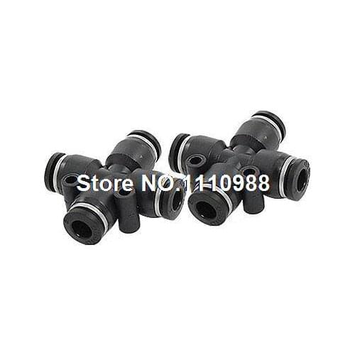 2 Pcs 6mm 4 Way Cross Type Push in Pneumatic Connectors Gmogj