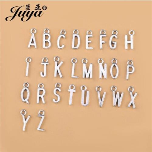 20pcs/lot Zinc Alloy 26 Letters Charms Pendant Antique Letters For Women Men DIY Jewelry Making Supplies Wholesle Retail