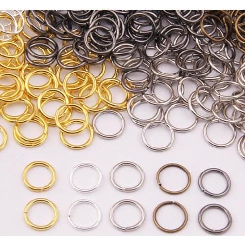 200Pcs 4 6 8 10mm Metal Jump Rings Split Rings Necklace Bracelet Earrings Connectors Circle For DIY Jewelry Making Accessories