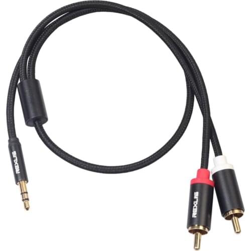 3.5mm to RCA Stereo Subwoofer AUX Cable Connector Splitter Wire 50cm