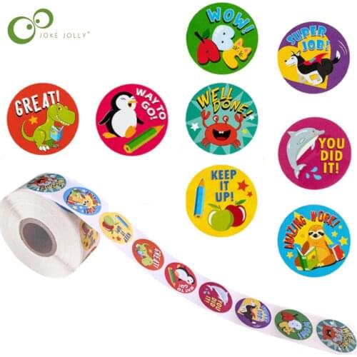 4pcs/set Gift Sealing Children Inspirational Teacher Reward Toy Stickers Roll Thank You Office Stationary Decoration Labels DDJ