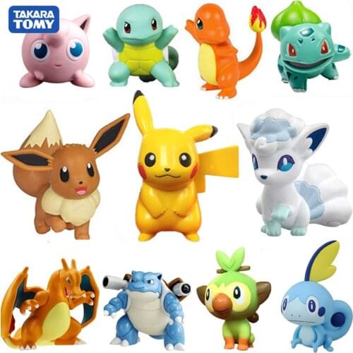 41 Styles Anime Figure Bulbasaur Squirtle Rockruff Sobble Zeraora Psyduck Blastoise Eelektross Pokemones Action Figure Dolls Toy