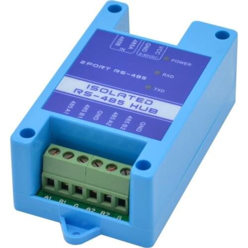 485 repeater photoelectric isolation industrial grade RS485 hub 2 port signal amplifier anti jamming lightning protection