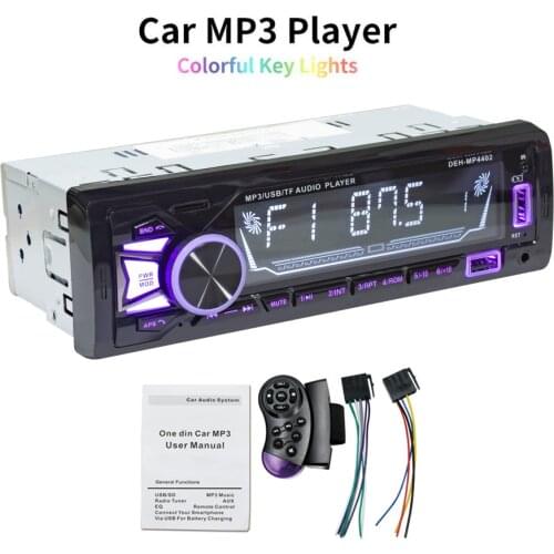 12V Car Stereo bluetooth radio 1 din Car MP3 Multimedia Player USB MP3 FM Radio Player with Steering wheel controller
